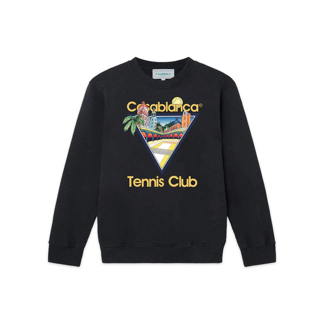 Casablanca Tennis Club Triangle Graphic Sweatshirt - Black Hover Image
