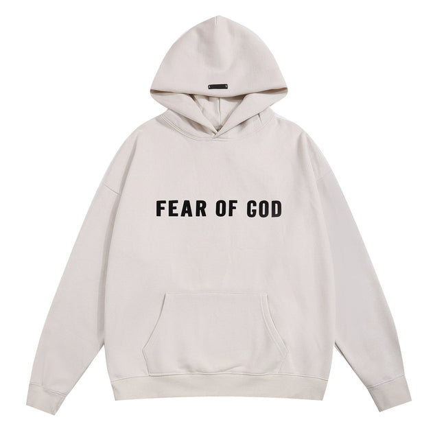 Fog Essentials Pale‑Pink Oversized Pullover Hoodie Bold Chest Letter Print Hover Image