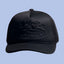 Black Minimal Trucker Cap | Tonal Embroidered Streetwear Hat