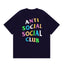 Anti Social Social Club Multi-Color Letters Logo T-Shirt - Navy Blue
