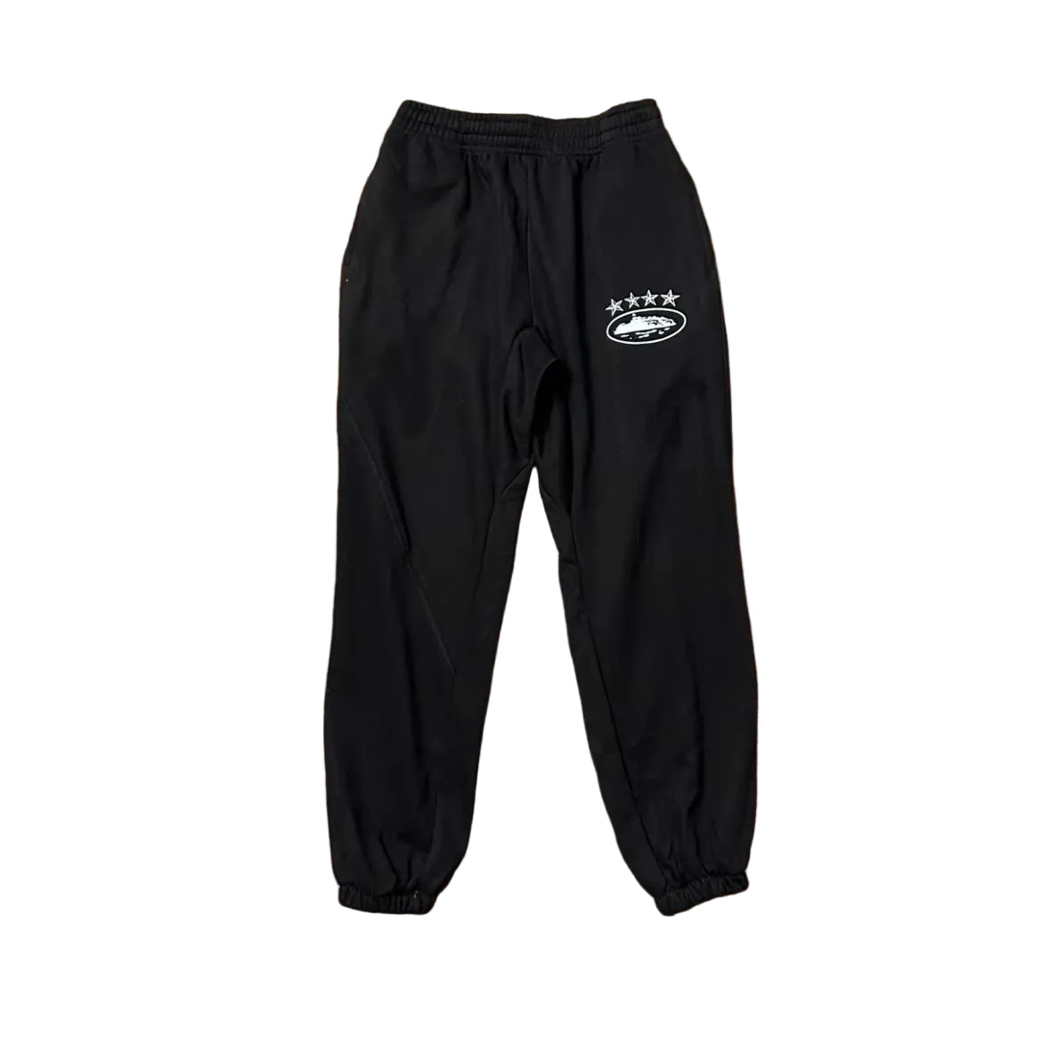 Black Vintage Star Graphic Sweatpants – Oversized Streetwear Joggers