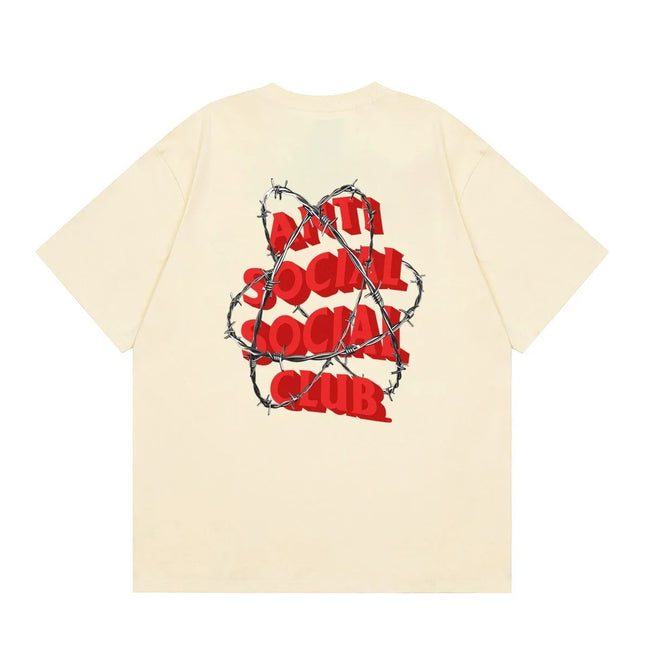 Anti Social Social Club Barbed Wire Logo T-Shirt - Cream Hover Image