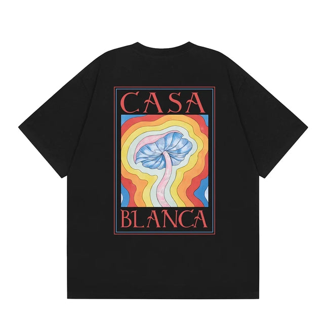 Casablanca Psychedelic Mushroom Framed T-Shirt - Black Hover Image