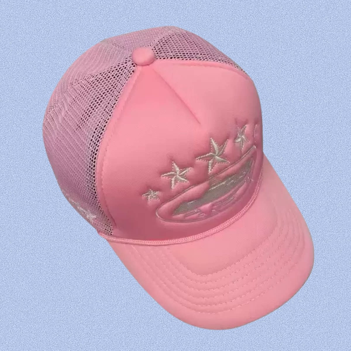 Pink Vintage Trucker Cap | Embroidered Streetwear Hat