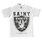 SAINT VANITY Vintage Fashion Print Casual Pure Cotton Short-Sleeved T-shirt