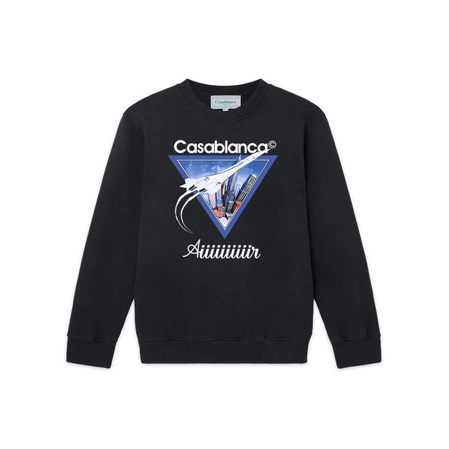 Casablanca Aviator Jet Triangle Sweatshirt - Black Hover Image