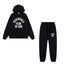 Fog Essentials Bold White‑Graphic Hoodie & Cuffed Joggers Casual 2‑Piece Tracksuit