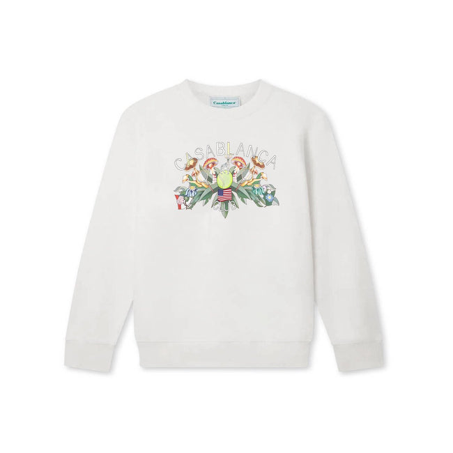 Casablanca Botanical Garden Crest Sweatshirt - White Hover Image