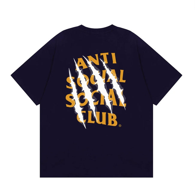 Anti Social Social Club Claw Slash Logo T-Shirt - Navy Blue Hover Image