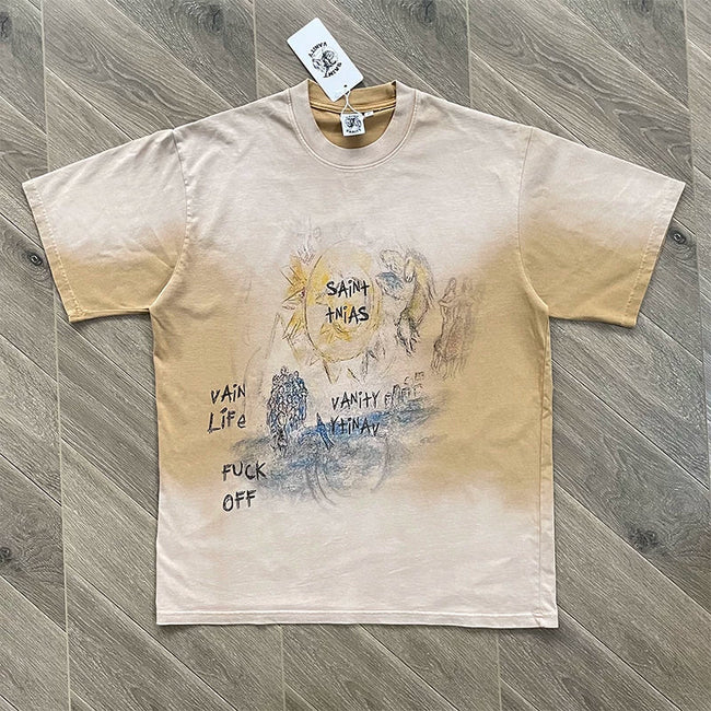 SAINT VANITY Global Attack Print T-Shirt Hover Image