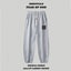 Fog Essentials Light Grey Jogger Pants Black Side Strip Print Hip‑Hop Sweatpants