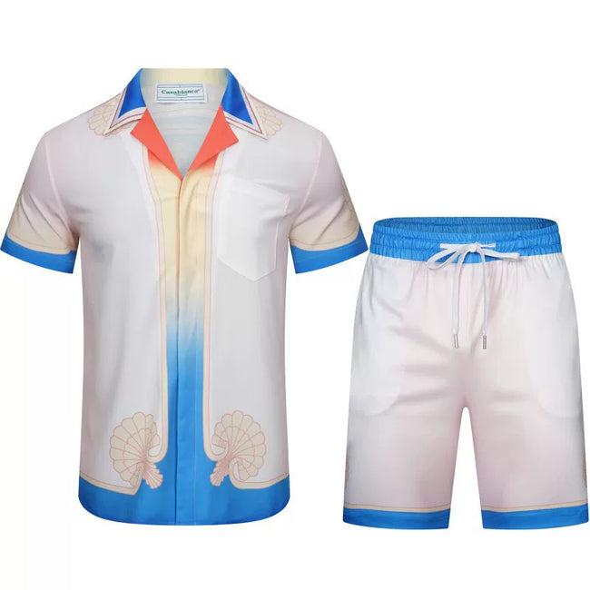 Casablanca Ombré Sunset Coastal   Set - Blue / Orange Hover Image