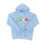 Corteiz “C-Logo” Light Blue Hoodie — Colorful Star Graphic on Oversized Streetwear Pullover