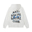 Anti Social Social Club Blue Circle Logo Hoodie - White/Black