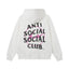 Anti Social Social Club Pink Circle Logo Hoodie - White