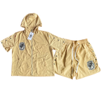 SAINT VANITY Zippered Embroidered Casual Sports Set