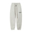 Fog Essentials Black‑Logo Light Oat Heather‑Grey Relaxed‑Fit Tapered Sweatpants