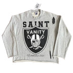 SAINT VANITY Retro Fashion Print Casual Sweatshirt and Shorts Set