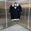 Casablanca Diamond Monogram Knit Polo Shirt - Black