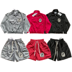 SAINT VANITY ins same style rivet casual sports shorts jacket set
