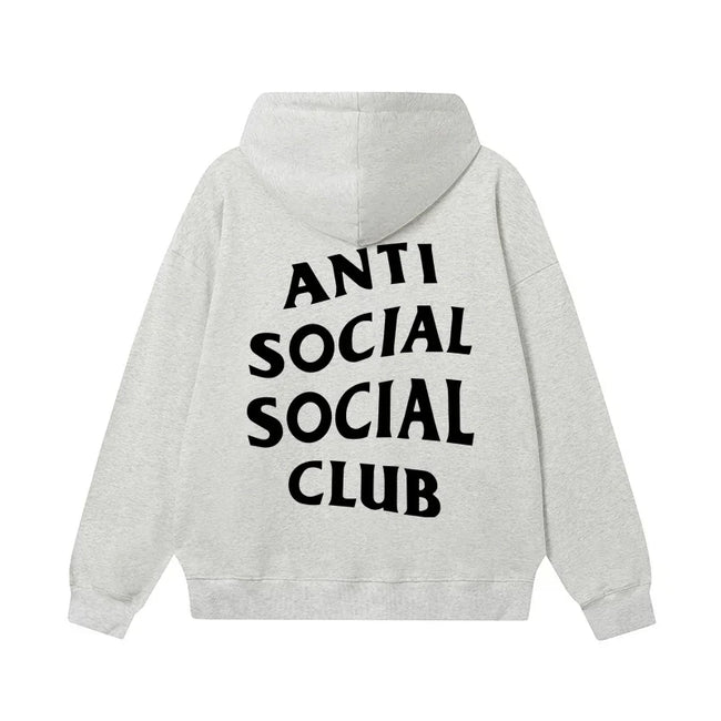 Anti Social Social Club Classic Logo Hoodie - Light Grey/Black Hover Image