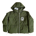 SAINT VANITY Fashion V-neck Hooded Embroidered Down Jacket