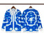 Casablanca Royal Blue Baroque & Shell Silk-Style Shirt - Blue / White