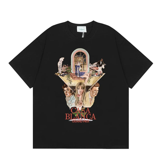 Casablanca Portrait & Arch Montage T-Shirt - Black Hover Image