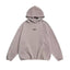 Fog Essentials Dusty Mauve Small‑Label Minimalist Hoodie, Loose‑Fit Plain Hooded Pullover