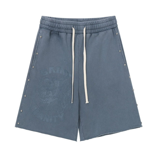 SAINT VANITY Washed Water Drilling Shorts, Five-Piece Set Main Image