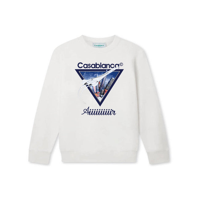 Casablanca Aviator Jet Triangle Sweatshirt - White Hover Image