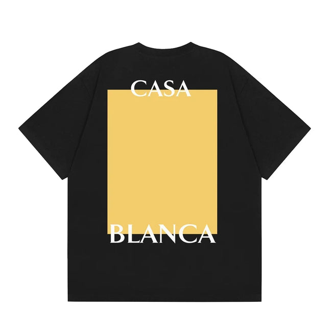 Casablanca Minimalist Block Back Graphic T-Shirt - Black Hover Image