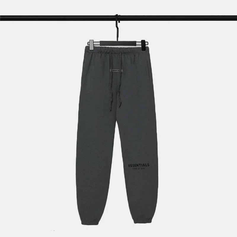Fog Essentials Dark Charcoal Signature Joggers – Minimalist Loose Fit Street Trousers