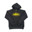 Corteiz Alcatraz Black Hoodie — Signature Yellow Oval Logo on Classic Streetwear Pullover