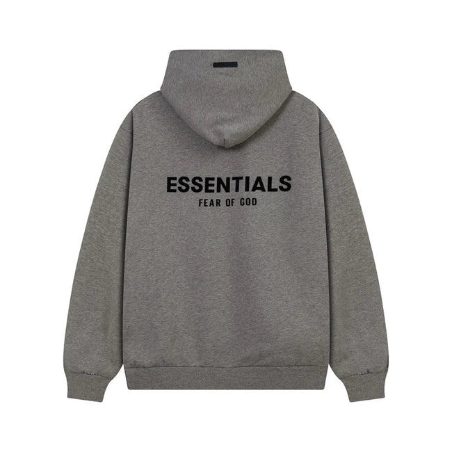 Fog Essentials Classic Logo Dark Heather‑Grey Heavy‑Weight Oversized Pullover Hoodie Hover Image