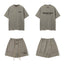 Fog Essentials Oversized Letter Print T‑Shirt & Elastic Drawstring Shorts 2‑Piece Streetwear Matching Outfit