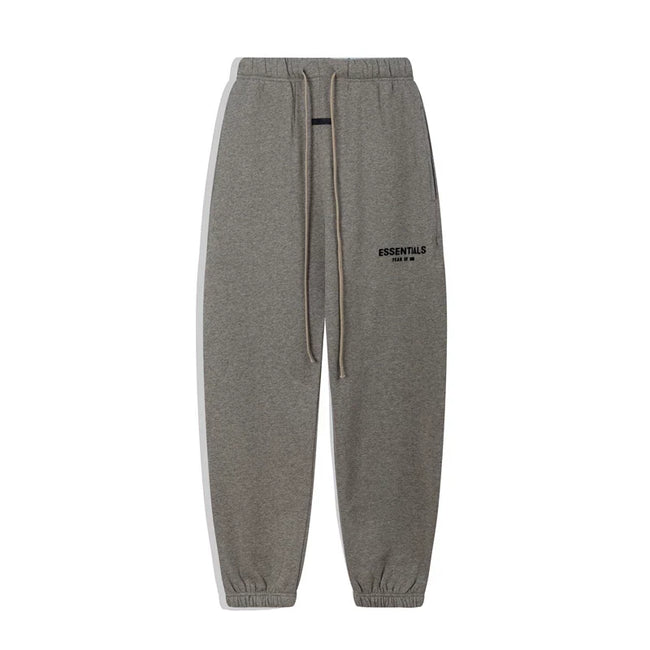 Fog Essentials Small‑Logo Dark Heather‑Grey Heavy‑Weight Relaxed‑Tapered Jogger Pants Hover Image