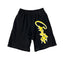 Black Script Logo Sweat Shorts – Oversized Streetwear Casual Shorts