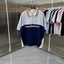 Casablanca Colorblock "Casablanca" Logo Knit Polo Shirt - Grey / Navy
