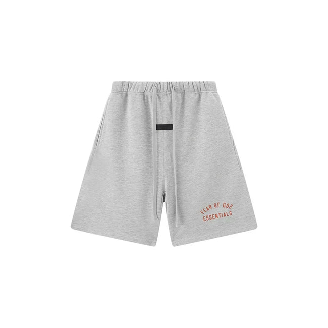 Fog Essentials Classic Grey Fleece Shorts – Relaxed Streetwear Essential Hover Image