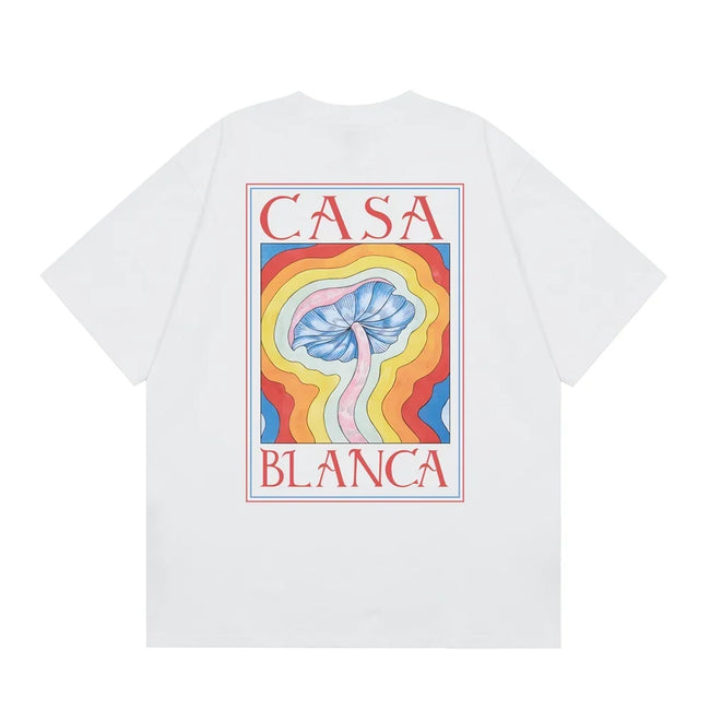 Casablanca Psychedelic Mushroom Framed T-Shirt - White Hover Image