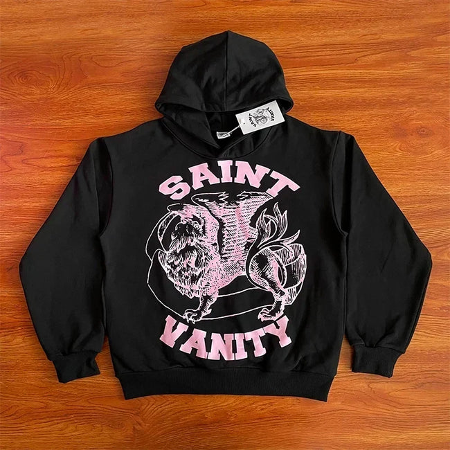 SAINT VANITY Printed Logo Casual Sweatshirt and Pants Set Hover Image