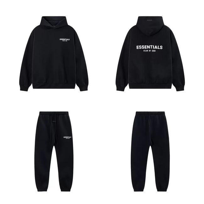 Fog Essentials Letter Print Oversized Hoodie & Sweatpants Two‑Piece Set Hover Image