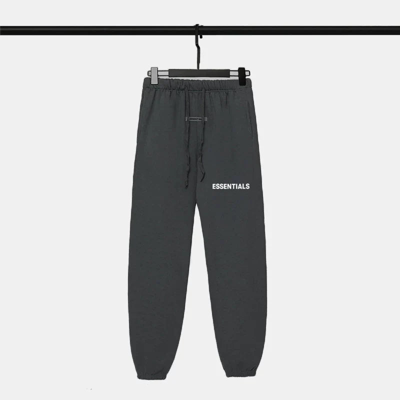 Fog Essentials Charcoal Grey Loose Jogger Pants – Dark Washed Street Style