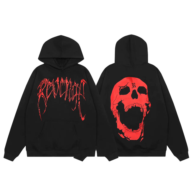 Revenge Red Screaming Skull Arch Logo Pullover Hoodie Hover Image
