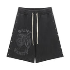 SAINT VANITY Washed Water Drilling Shorts, Five-Piece Set