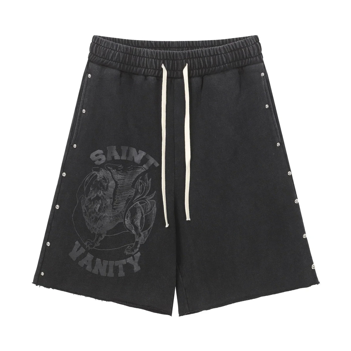SAINT VANITY Washed Water Drilling Shorts, Five-Piece Set