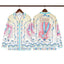 Casablanca Folkloric Rabbit & Baroque Silk-Style Shirt - Cream / Blue