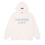 Fog Essentials Off‑White Oversized Hoodie Blue “FEAR OF GOD STATE” Chest Print