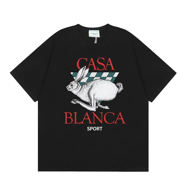 Casablanca Sport Running Rabbit T-Shirt - Black Hover Image